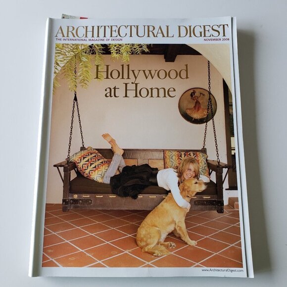 November 2008 ARCHITECTURAL DIGEST Magazine Diane Keaton Cover Hollywood Homes - Picture 1 of 1